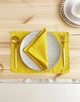 Льняной сервировочный коврик (ланчмат) TouchableLinen 2 шт 30x40 см Желтый Подставка под тарелку из ткани - изображение 3