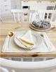 Льняной сервировочный коврик (ланчмат) TouchableLinen 2 шт 35х45 см Молочный Подставка под тарелку из ткани - изображение 4