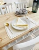 Льняной сервировочный коврик (ланчмат) TouchableLinen 2 шт 35х45 см Молочный Подставка под тарелку из ткани - изображение 5