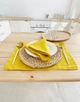 Льняной сервировочный коврик (ланчмат) TouchableLinen 2 шт 30x40 см Желтый Подставка под тарелку из ткани - изображение 7