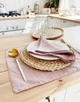 Сервировочный коврик (ланчмат) из льняной ткани TouchableLinen 2 шт 40x50 см Пыльно-розовый Подставка под тарелки - изображение 5