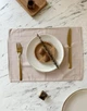 Льняной сервировочный коврик (ланчмат) TouchableLinen 2 шт 35х45 см Бежевый Подставка под тарелку - изображение 3