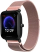 Ремешок 20мм для Amazfit GTS / GTS 2 / GTS 2 mini / GTS 2e / GTS 3 / GTS 4 mini миланская петля розовый - изображение 2