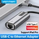 Адаптер USB Type-C to Gigabit LAN Ethernet Adapter RJ45 1000mb/s для MacBook, iMac, iPad, Chromebook, Samsung, Xiaomi та ін. Vention metall - зображення 3