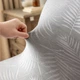 Набір з 4 чохлів на скандинавські стільці, Domidekor Velvet Palm leaves, універсальний, еластичний велюр (3853) сірий - изображение 5
