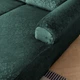 Чохол на кутовий диван 2+2, еластичний велюр, оксамит Domidekor Velvet Emboss, зелений (3821) - изображение 8