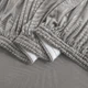 Чохол на кутовий диван 2+2, еластичний велюр, оксамит Domidekor Palm leaves, сірий (3798) - изображение 4