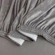 Чохол на кутовий диван 2+2, еластичний велюр, оксамит Domidekor Velvet Emboss, сірий (3797) - изображение 4