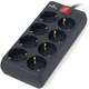 Сетевой фильтр питания REAL-EL RS-8 Protect 5m, black (EL122300024) - изображение 2