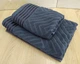 Набор турецких махровых полотенец 50х90+70х140 Gulcan Jacquard Cotton Lux Yeni Cizgili Antrasit - изображение 3