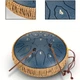 Глюкофон на 15 нот 30.5см с сумкой и аксессуарами Tongue Drum Navy Blue - изображение 3