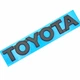 Емблема напис Toyota (ABS, чорний, матовий) 15,8*2,7 см - зображення 1