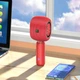 Беспроводной микрофон караоке Hoco BK8 (Bluetooth, AUX, 2000 мАч., 5w, 8 часов работы, звуковые эффекты) - Красный - изображение 2