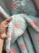 Пижама женская теплая S бірюзовий, с сердечками, пушистая, велсофт, зимняя, для сна - изображение 3