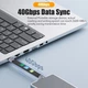 Кабель переходник USB Type-C M/M (40Gbps, 8K, USB 4.0, PD240W) E-Mark Chip Metal T5, 13 см (48786) - изображение 4