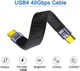 Кабель переходник USB Type-C M/M (40Gbps, 8K, USB 4.0, PD240W) E-Mark Chip Metal T5, 13 см (48786) - изображение 7