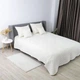 Покрывало велюровое двустороннее ПЕТ Comfort Velour 220х240 см Молочное Ромб круглый - изображение 2