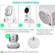 Видеоняня Baby Monitor цифровая WiFi с 5 дюймовым HD экраном+гибкий держатель, камера 1080Р, 4-кратный зум, с датчиком звука, движения, ночное видение + термометр, радионяня, няня - изображение 13