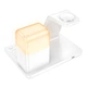 Зарядка Qi HOCO Crown 3-in-1 night light wireless fast charger with clock cq9 |15W| Колір White - зображення 1