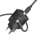 Мережевий зарядний пристрій HOCO N55 Fundador four-port charger Type-C cable 20W Black - изображение 2