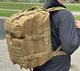 Военный тактический рюкзак 50л штурмовой Oxford 800D с системой крепления MOLLE водостойкий на 2 лямки Койот - изображение 5