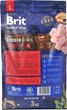 Сухой корм для взрослых собак больших пород со вкусом курицы Brit Premium Adult L 3 кг - изображение 3
