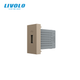 USB розетка LIVOLO 5V 2.1A, золота, 10Вт, з блоком живлення, модуль 0.5 поста (VL-FCUA-1AP) - изображение 1