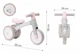 Дитячий біговел MoMi TEDI Pink біговел від 1 року для дівчинки легкий беговел для розвитку координації та балансу велобіг універсальний зручне сидіння для прогулянок велобіг дитячий для раннього фізичного розвитку від 12 місяців - зображення 5