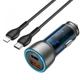 АЗП Hoco NZ8 Sprinter PD43W+QC3.0 (1USB-A/1C) + кабель Type-C to Lightning Синій - зображення 1