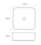 Раковина накладна MIXXUS PREMIUM DIVERSE-0104 MARBLE 370х370х135mm (MP6537) - изображение 4