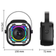 Портативная Bluetooth колонка V11 + 2 микрофона Black - изображение 6