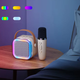 Портативная Bluetooth колонка K12 + 2 микрофона White - изображение 4