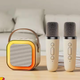 Портативная Bluetooth колонка K12 + 2 микрофона White - изображение 7