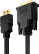 Kabel PureLink PureInstall 2K HDMI - DVI-D Dual Link 0.5 m Black (PI3000-005) - obraz 1