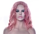Парик средней длины волнистый без челки розовый (KRW-pink) - изображение 4