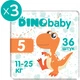 Підгузки Dino Baby Розмір 5 (11-25 кг) 108 шт (3 пачки по 36 шт) (2000998941246) - зображення 2