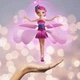Летающая кукла фея Flying Fairy летит за рукой на подставке Розовая - изображение 5