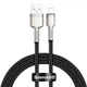 Кабель Baseus Cafule Series Metal Data Cable USB to IP 2.4A 2m Black (CALJK-B01) - изображение 3