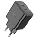 Мережевий зарядний пристрій HOCO N35 Streamer dual-port PD45W GaN (2C) charger(EU) Black (6931474797193) - зображення 3