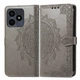 Чехол Vintage для Realme Note 50 / RMX3834 книжка кожа PU с визитницей серый - изображение 5