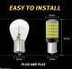 Светодиодная лампа 1156 BA15S P21W 144SMD 3014 LED 4Вт красный - изображение 2