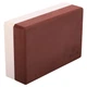 Блок для йоги двухцветный BLOOM YOGA BRICK LB7041 (EVA, р-р 23x7.5x15см, Коричневый-белый) - изображение 2