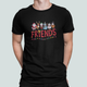 Мужская Новогодняя футболка Stedman с принтом Friends друзья Новый год Черный L - изображение 1