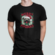 Мужская Новогодняя футболка Stedman с принтом Merry Pugmas Новогодний мопс Черный XXL - изображение 1