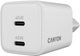 Мережевий зарядний пристрій Canyon GaN 2xUSB-C PD 45W White (CNS-CUW45CC) - зображення 3