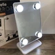 Прямоугольное LED зеркало для макияжа Cosmetie Mirror 360 Rotation Angel, настольное зеркало для макияжа с LED-подсветкой Белое GWD-429-White - изображение 2