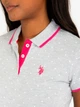 Поло жіноче U.S. Polo Assn 214969-ZH00A (Heather Light gray 4969) XS Світло-сіре - зображення 4