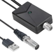 Антенный усилитель ТВ сигнала DVB-T/T2, HDTV 4K/1080P, с усилением 29dB, VHF/UHF с USB питанием, адаптер - изображение 2