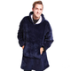 Плед-толстовка с капюшоном Huggle Hoodie двухсторонняя Blue - изображение 8