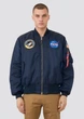 Бомбер мужской Alpha Industries Nasa MA-1 MJM21093C1 XS Темно-синий (640631623409) - изображение 7